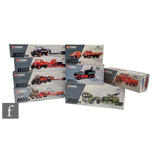 4378 - Eight Corgi Heavy Haulage 1:50 scale diecast models, to include 31004, 16701, 31003, 31011, 16901, 1... 