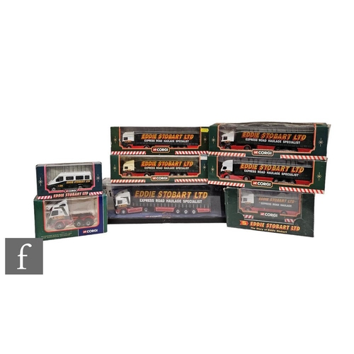 4382 - A collection of Corgi Eddie Stobart diecast models, to include 75201 ERF Curtainside, CC12405 Volvo ... 