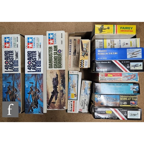 4410 - A collection of 1:48 scale plastic model kits, all military aircraft, to include Tamiya, Hawk, Otaki... 