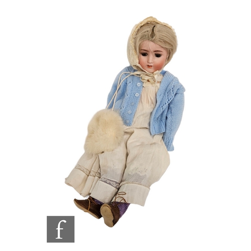 4491 - An early 20th Century Alt, Beck and Gottschalck bisque socket head doll, head mould 1362, with sleep... 