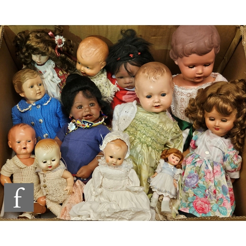 4502 - A collection of assorted plastic and composition dolls, to include Schildkrot, Armand Marseille and ... 