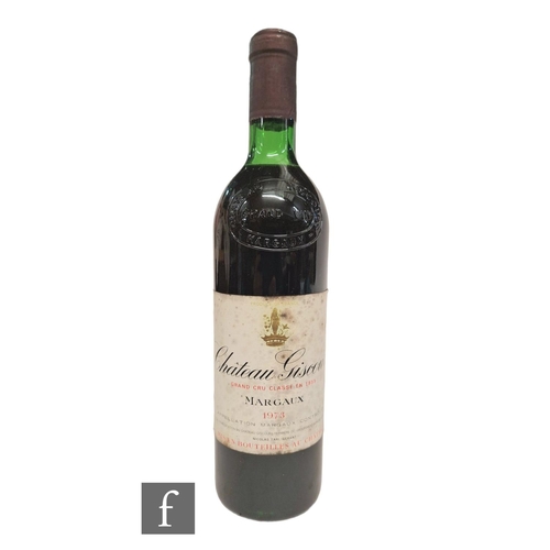 421 - One bottle of Chateau Giscours, 1973, red wine, Margaux.