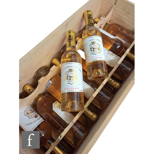 430 - A case of eighteen 37.5cl (half bottles) of Château Doisy-Védrines, 2009, Sauternes, white, sweet, B... 