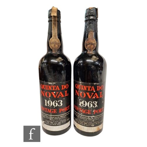 433 - Two bottles of 1963 Quinta Do Noval Vintage Port, 250th Anniversary Edition, 75cl. (2)