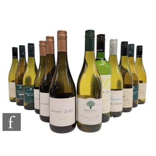 443 - Twelve bottles of French white wines, to include Voignier and Sauvignon Blanc. (12)