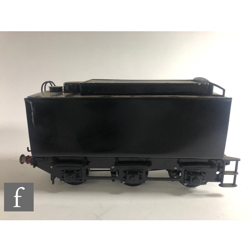 4129 - A kit built 2 inch gauge 4-6-0 locomotive and tender, spirit fired finished in black livery.