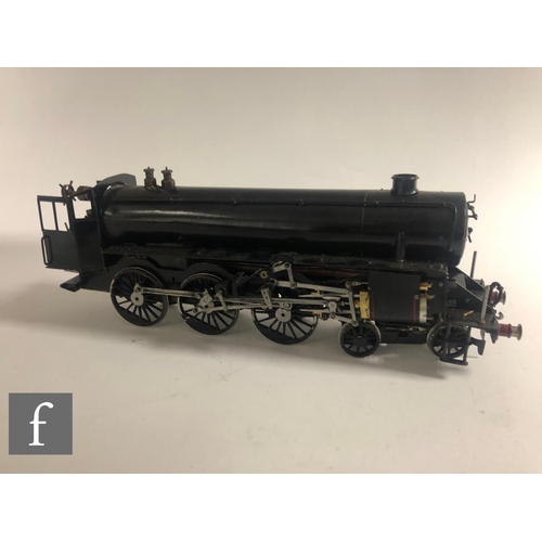 4129 - A kit built 2 inch gauge 4-6-0 locomotive and tender, spirit fired finished in black livery.