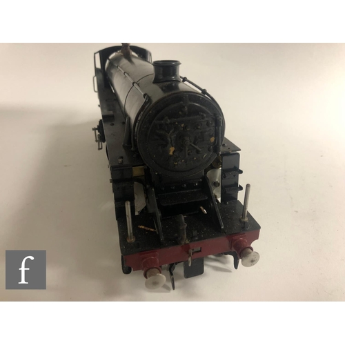 4129 - A kit built 2 inch gauge 4-6-0 locomotive and tender, spirit fired finished in black livery.