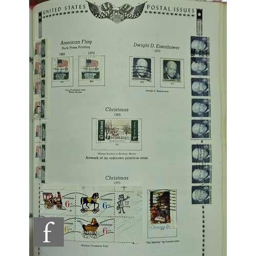 558 - An All American stamp album, well stocked with USA postage stamps dating from 1851 through to the 19... 