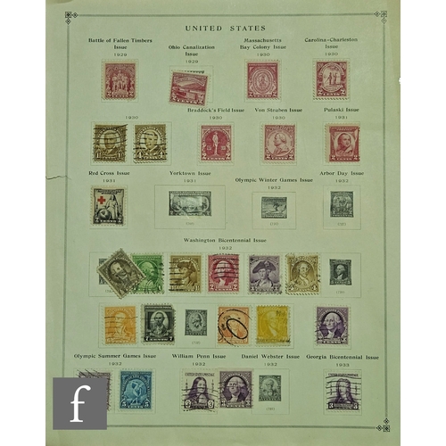 558 - An All American stamp album, well stocked with USA postage stamps dating from 1851 through to the 19... 