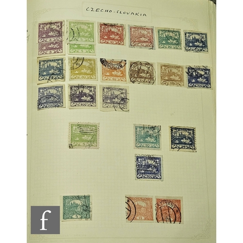 559 - A collection of world postage stamps in albums, stock books and on album pages, including an Ideal P... 