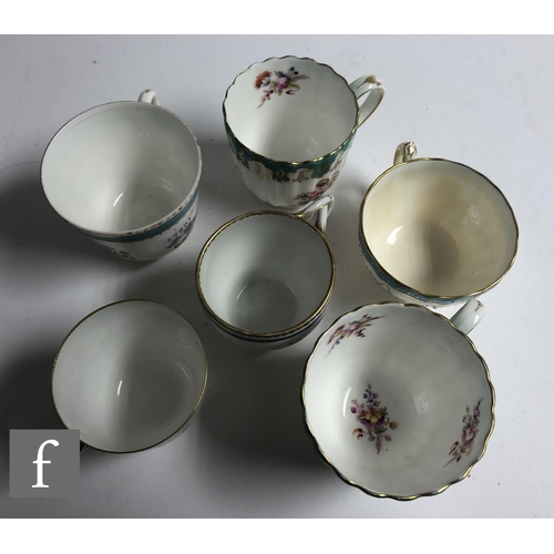 167 - A collection of 19th Century and later china teacups and saucers hand enamel decorated with floral a... 