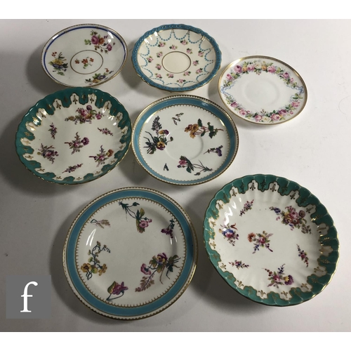 167 - A collection of 19th Century and later china teacups and saucers hand enamel decorated with floral a... 