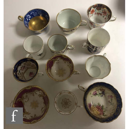 179 - A collection of 19th Century and later china tea and coffee cups and saucers, mostly English, to inc... 