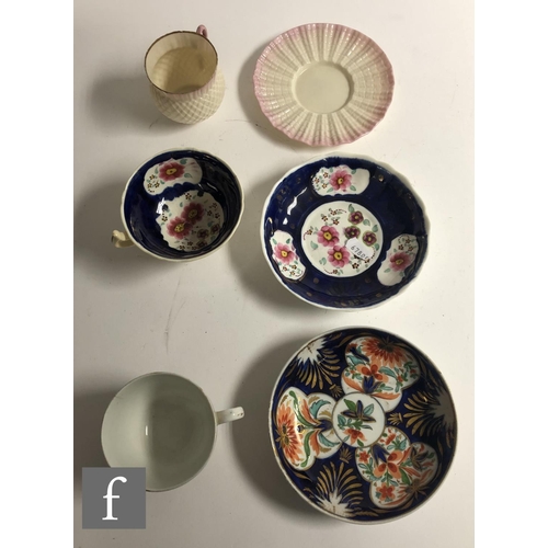 182 - A collection of 19th Century and later china tea and coffee cups and saucers, to include some decora... 