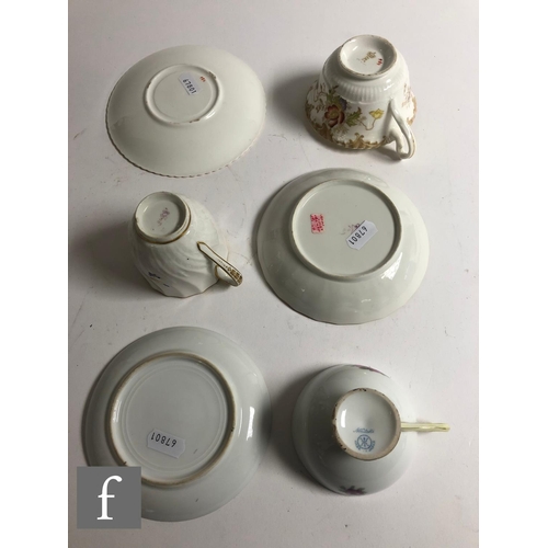 182 - A collection of 19th Century and later china tea and coffee cups and saucers, to include some decora... 