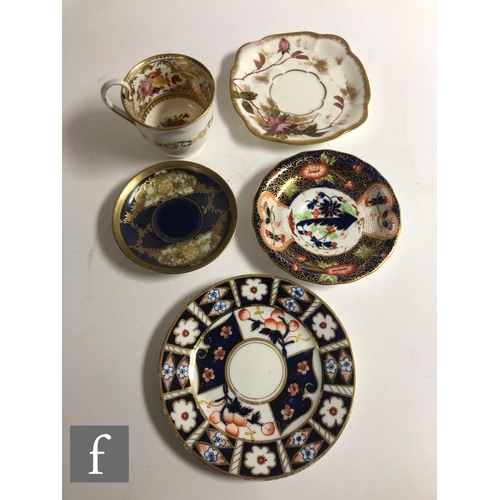 182 - A collection of 19th Century and later china tea and coffee cups and saucers, to include some decora... 