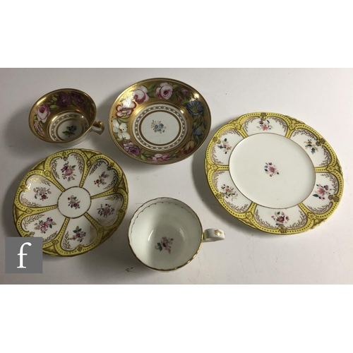 168 - A collection of 19th Century and later Staffordshire china tea and coffee cups and saucers, all hand... 