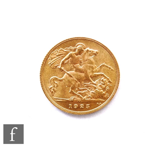 226 - George V - A half sovereign, 1925, South Africa Mint, St George & Dragon.