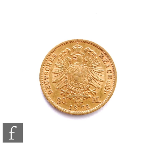 268 - Germany - A William I twenty mark gold coin, 1872, 8g.