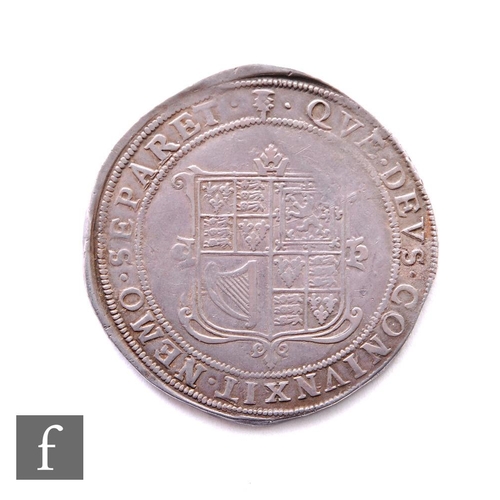 283 - James VI (1567-1625) - A Scottish sixty shillings, third coinage, mint mark thistle, king crowned in... 