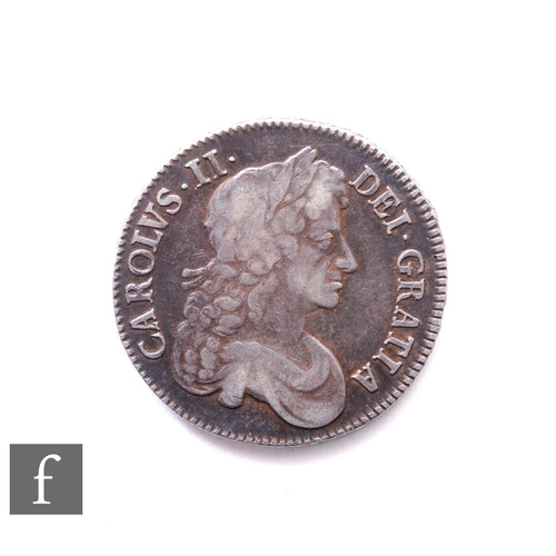 288 - Charles II (1660-1685) - A crown, 1679, fourth laureate and draped bust facing ring, reverse crowned... 