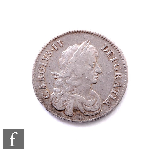 290 - Charles II (1660-1685) - A halfcrown, 1670, third laureate and draped bust right, reverse crowned sh... 