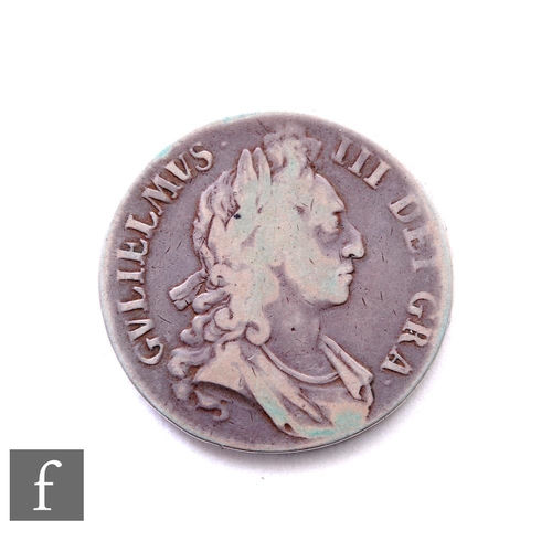 294 - William III (1689-1702) - A crown, 1695, Octavo to edge, first laureate draped bust facing right, re... 