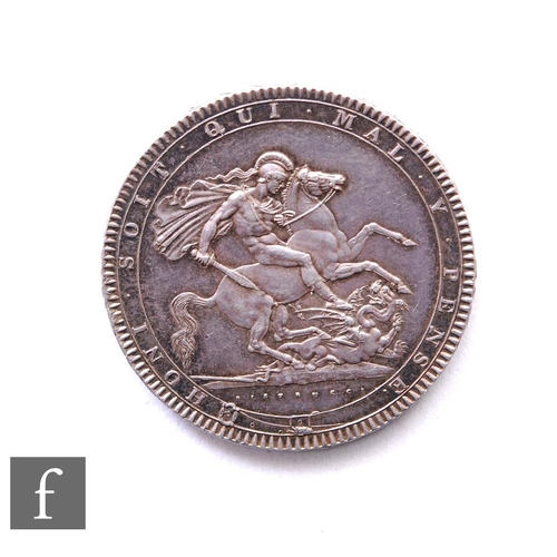 302 - George III (1760 -1820) - A crown, 1818, laureate head facing right date below, George & Dragon ... 