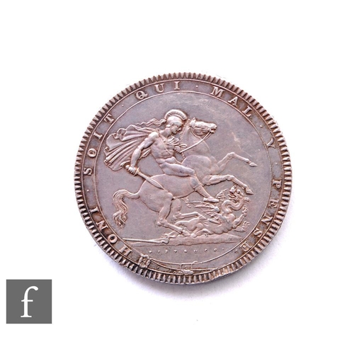 303 - George III (1760 -1820) - A crown, 1819, laureate head facing right date below, George & Dragon ... 