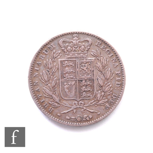 305 - Victoria -  A crown, 1847, Young head, reverse crown over quartered shield above thistle, rose and s... 