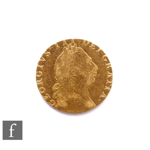 358 - George III (1760-1820) - A Guinea, 1793, fifth issue, reverse crowned spade shield, 8.4g, S3729.