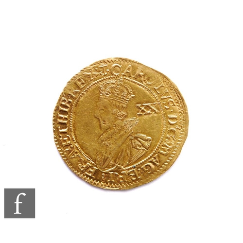 401 - Charles I (1625-1649) - A Unite, tower mint under the king, second crowned bust facing left with arm... 