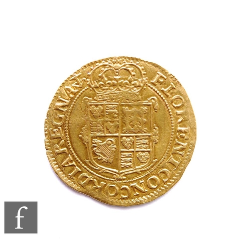 401 - Charles I (1625-1649) - A Unite, tower mint under the king, second crowned bust facing left with arm... 