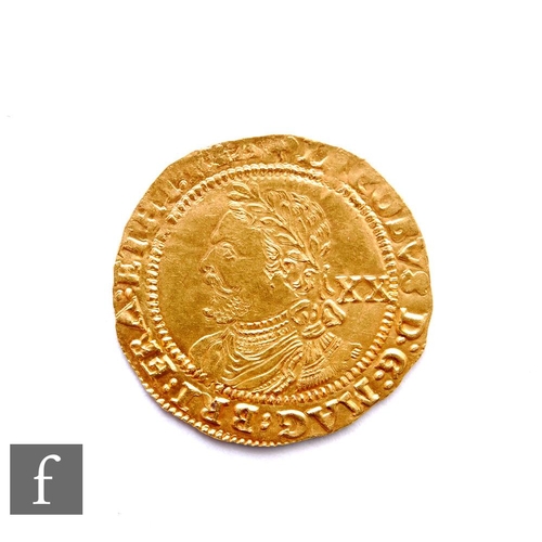 403 - James I (1603-1625) - A Laurel, 1604 -1619, fourth bust, laureate head facing left XX behind, revers... 