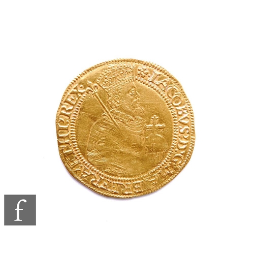 404 - James I (1603-1625) - A Unite, 1604-1619, fourth bust, second coinage crowned bust holding orb and s... 