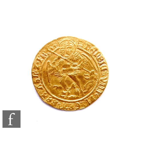 407 - Henry VIII (1509-1547) - An Angel, 1509-1526, first coinage, St. Michael slaying the dragon, HENRIC ... 