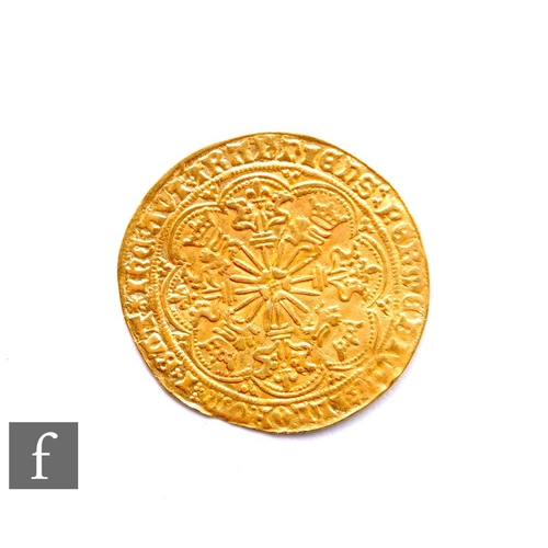 410 - Edward IV (1461-1483) - A Ryal, first reign (1461-1470), light coinage, King standing facing in ship... 