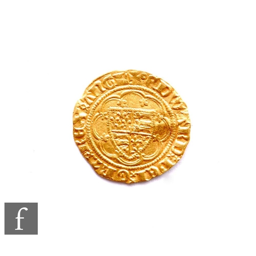 417 - Edward III (1327-1377) - A Quarter-Noble, fourth coinage, treaty period (1361-1369), shield within e... 