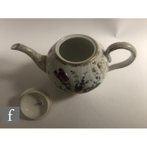 156 - A collection of late 19th to early 20th Century Dresden porcelain to comprise large coffee pot, larg... 