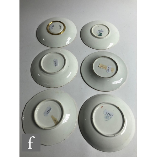 163 - A collection of 19th Century and later china tea cups and saucers from Coalport, Cauldon, Davenport ... 