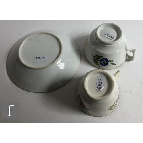 168 - A collection of 19th Century and later Staffordshire china tea and coffee cups and saucers, all hand... 