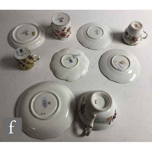 181 - A collection of 19th Century and later china tea and coffee cups and saucers, mostly English, most d... 