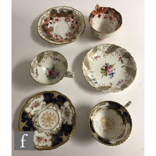 181 - A collection of 19th Century and later china tea and coffee cups and saucers, mostly English, most d... 