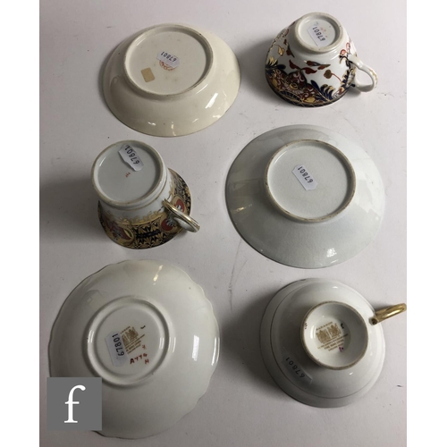 181 - A collection of 19th Century and later china tea and coffee cups and saucers, mostly English, most d... 