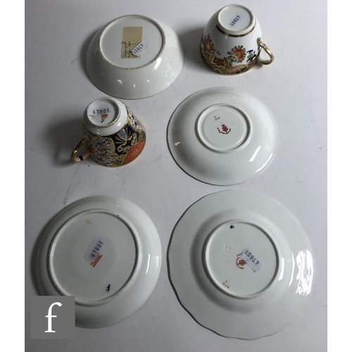 182 - A collection of 19th Century and later china tea and coffee cups and saucers, to include some decora... 