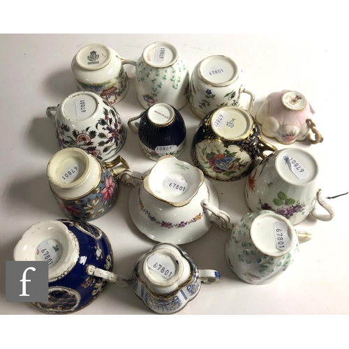 183 - A collection of 19th Century and later china tea and coffee cups and saucers, mostly English, most d... 