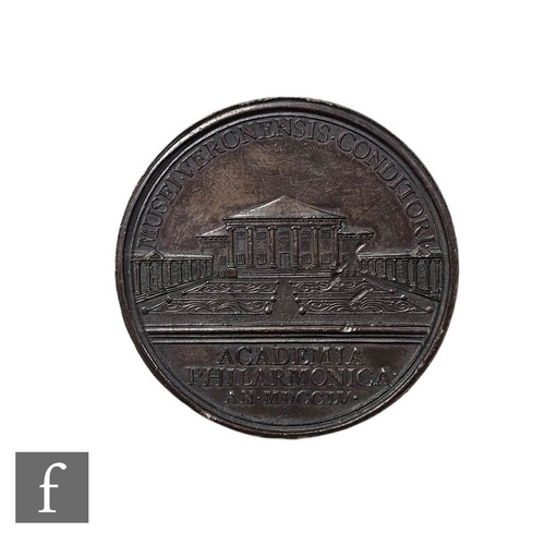 545 - A French bronze medal, 1755, in memory of Scipione Maffei (1675-1755), donor and founder of the Vero... 