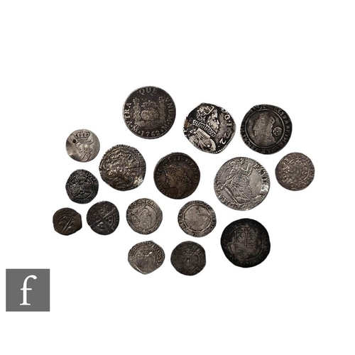 594 - Various Edward I to Charles I hammered coinage to include pennies and groats, also continental coina... 