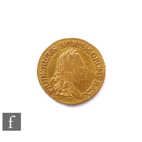 632 - A Frederick II of Prussia 1784 one gold Fredrich, 6g.